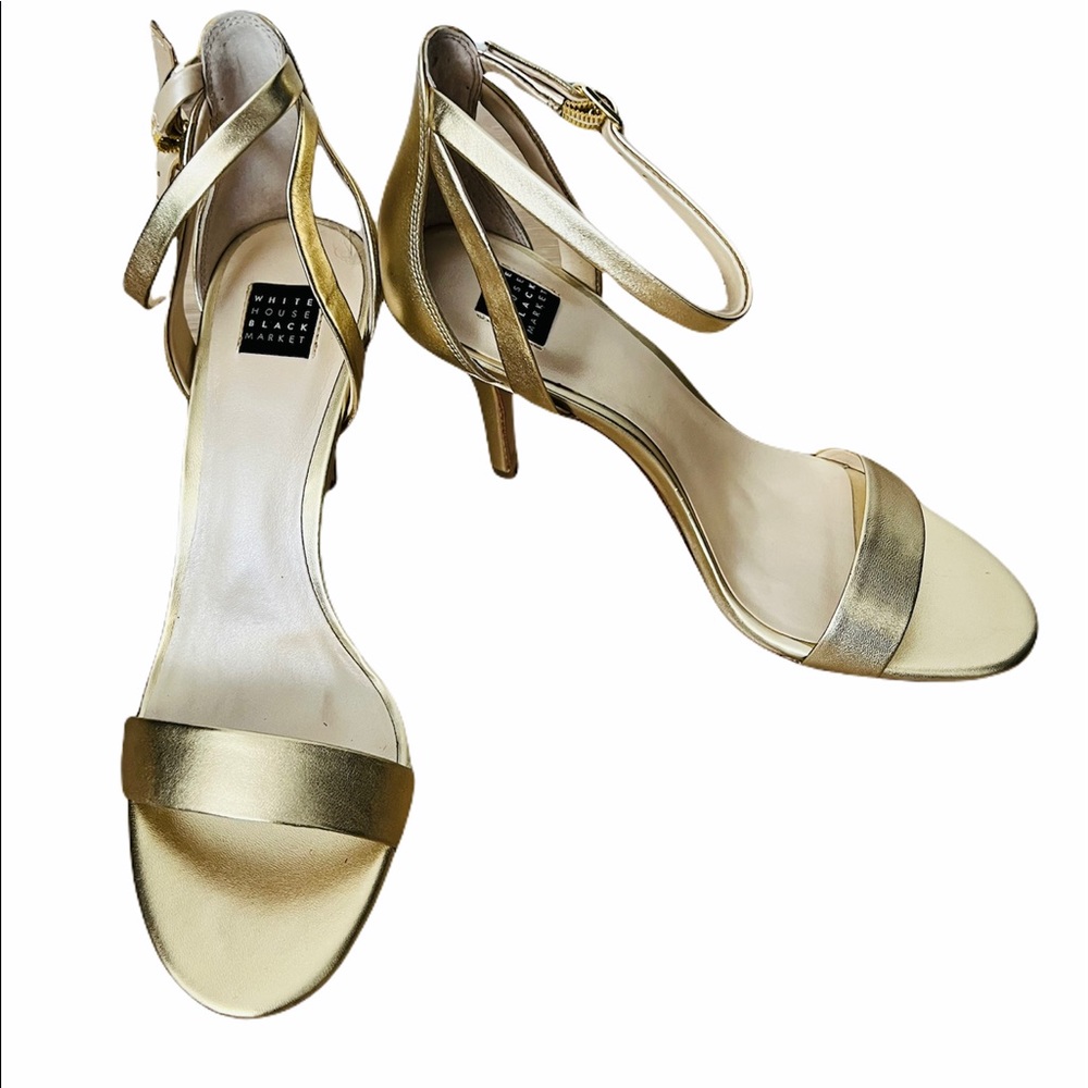 WHBM gold heels size 7.5
